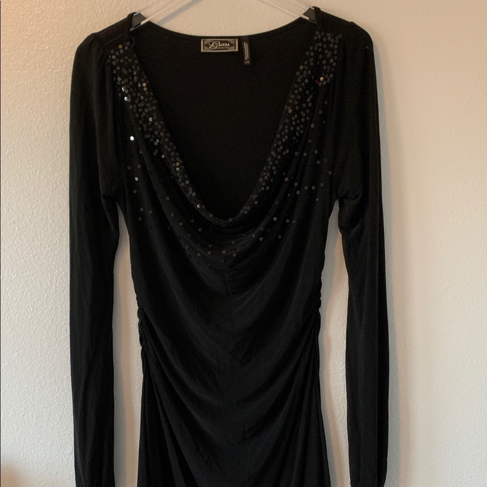 Black Guess Long Sleeve Dress